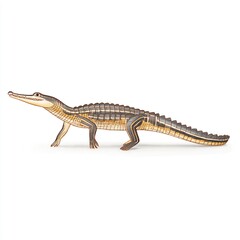 Naklejka premium cartoon gharial with long snout