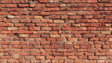 Obraz premium Close-Up of Aged Red Brick Wall Texture Background