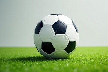 Obraz premium New, pristine football on pure white background , illustration, leather, oval