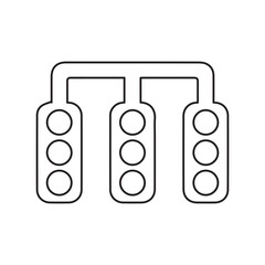 F1 traffic line icon