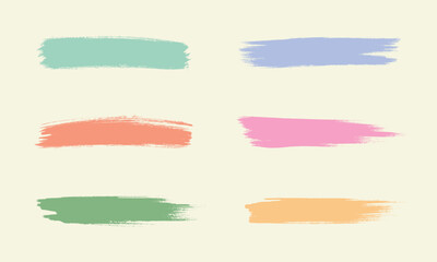 Vector Colorful Grunge Paint Strokes