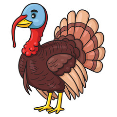 Cartoon male turkey.eps