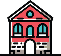 illustration of a cartoon house