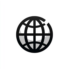 Circular office logo with global connection symbol
