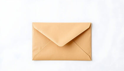 Natural brown paper envelope mockup, pop art. White tone