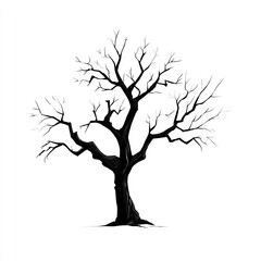 Fototapeta premium Spooky tree with twisted bare branches