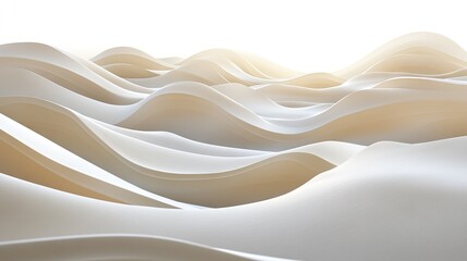 Obraz premium Abstract textured waves in light beige and white.