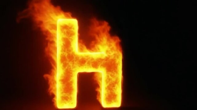 3D letter H appears