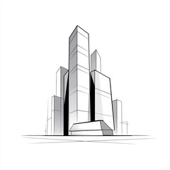 Obraz premium Abstract Office Building Shapes