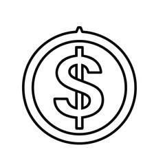 Dollar Sign Icon – Vector Symbol of Currency, Finance, and Banking Isolated on White Background