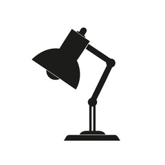 Black Table Lamp Isolated on White Background – Modern Lighting Fixture for Home and Office Decor