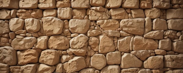 Warm beige rock wall, textured surface, earthy tones,  nature,  cream