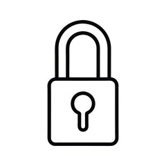 Lock and Key Icon – Security and Access Symbol Vector Illustration on White Background