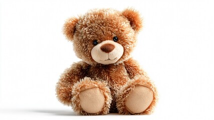 Obraz premium Adorable Teddy Bear on White Background - Professional High-Quality Image