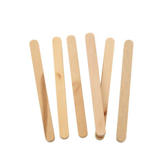 Arrangement of Craft Wooden Sticks for Creative Projects and Demonstrations of Material Characteristics and Composition