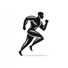 Running athlete silhouette