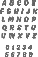 vector set of simple alphabet and numeric