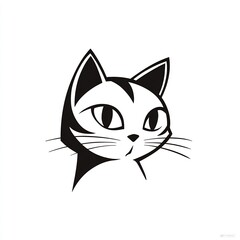 Obraz premium Sleek Cat Face with Sharp Eyes