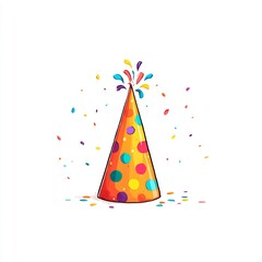 Party Hat with Confetti Icon
