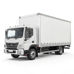 white truck isolated on white