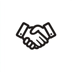 Obraz premium Minimalist handshake symbol