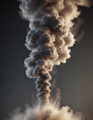 Towering plume of steam, seamlessly looping upwards, creating a hypnotic visual effect, black, power, mist