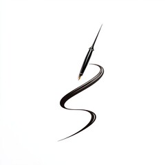 calligraphy pen with smooth curves