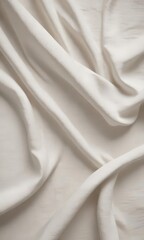 Wrinkled white fabric, seamless texture  Vintage linen background , pattern, pure