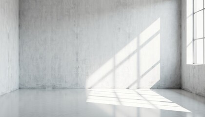 Obraz premium Wall With White Cement Floor In Empty