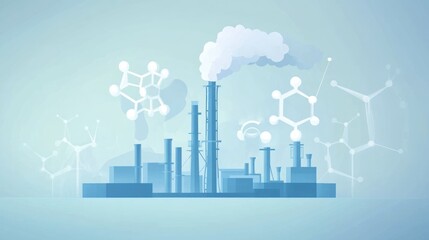 Industrial facility with scientific elements