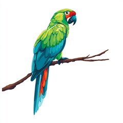 Obraz premium colorful parrot on tree branch