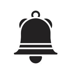 Vector Bell Icon – Notification and Alert Symbol Isolated on White Background