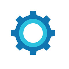 Gear Icon Vector Illustration – Settings and Configuration Symbol Isolated on White Background