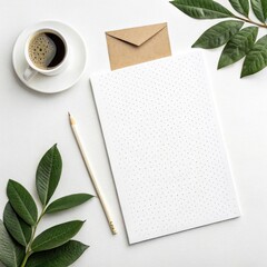 white paper on a wooden background