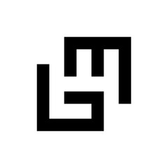 Letter BM or MB creative monogram logo