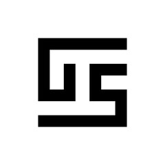 Letter GS creative square monogram logo