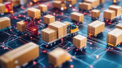 Logistics network illustration
