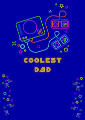 Obraz premium Father's day wishes card background template 