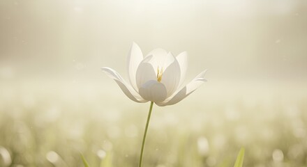 Radiant Pixelated White Tulip In Full Bloom For Designs Symbolizing Purity Renewal And Serenity