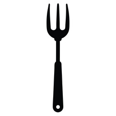 butcher element isolated meat carving fork on white background