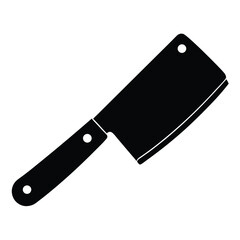 butcher element isolated meat cleaver on white background