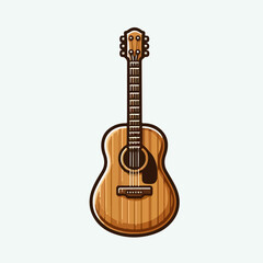 Fototapeta premium guitar vector illustration white background