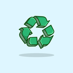 Recycling icon symbol Ideal for eco campaigns green lifestyle education projects and conservation design Editable and scalable for digital and print purposes