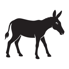Mule Walking Silhouette Vector Design