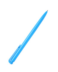 One stylish pen in air isolated on white