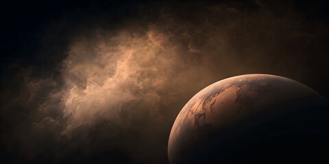 Martian landscape cosmic dust clouds space exploration