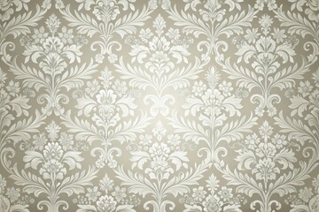 Elegant Cream and White Damask Design A Seamless Repeating Pattern for Fabric, Wallpaper, or Decorative Projects