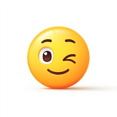 Fototapeta premium Smirking Mischievous Face Emoji