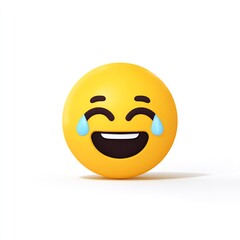 Fototapeta premium Laughing Face with Tears Emoji