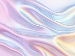 Fototapeta premium Soft Pastel Waves of Shiny Fabric Texture in Gentle Light Colors